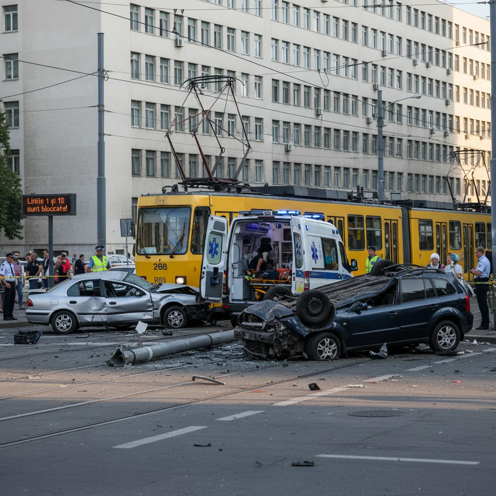 Accident grav blochează liniile 1 și 10 lângă Spitalul Floreasca