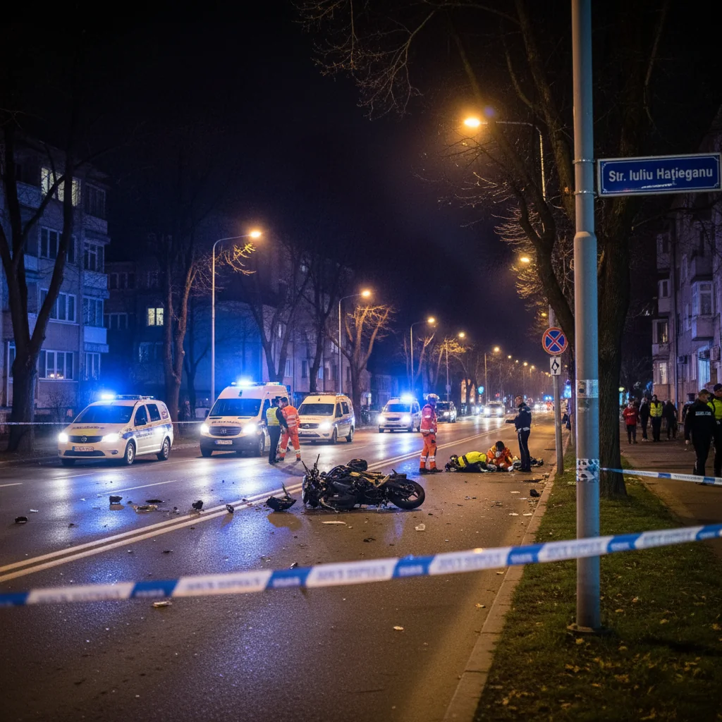 Accident mortal pe Iuliu Hațieganu, un motociclist și-a pierdut viața