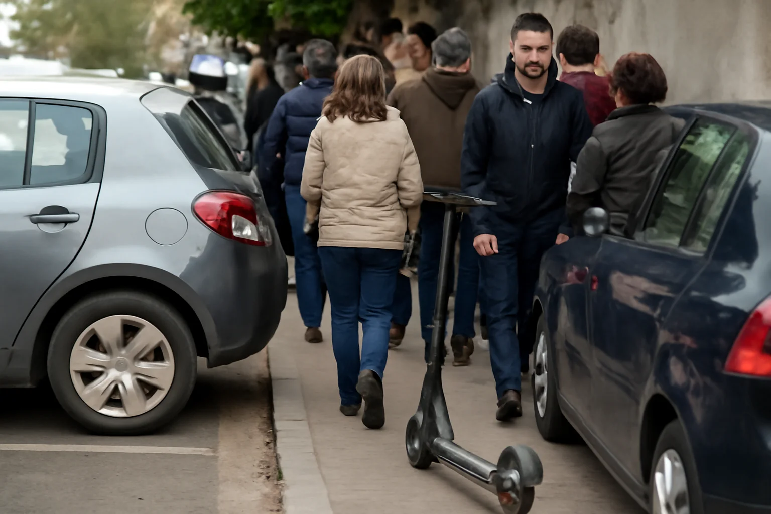 Aglomerație pe trotuar de 80 de centimetri în Sectorul 3