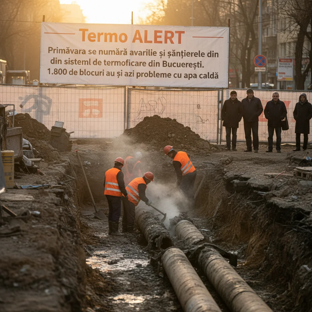Avarii termoficare București: 1.800 de blocuri fără apă caldă