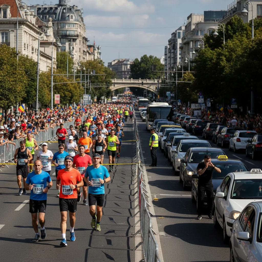 Bucureștiul divizat de Bucharest Half Marathon între alergători și șoferi