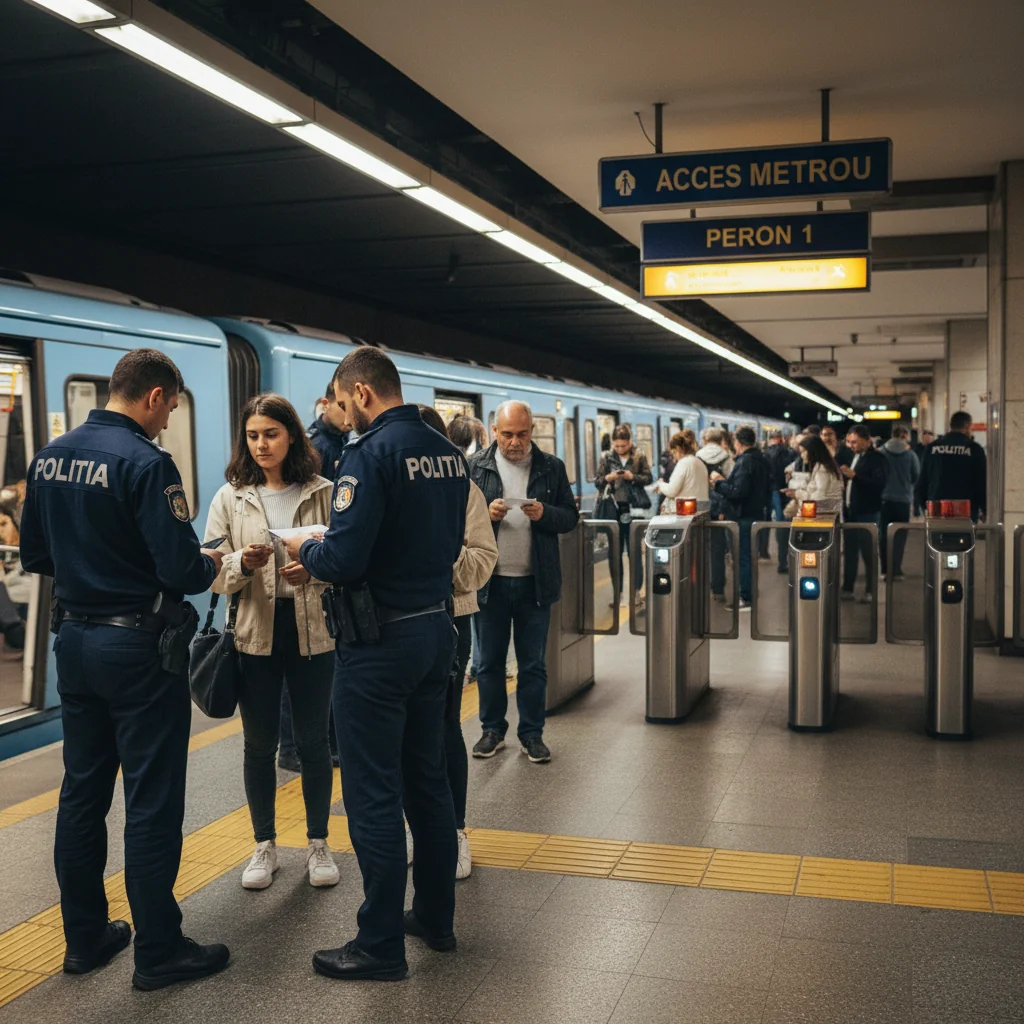 Controale ale Poliției la metrou în București pentru verificarea actelor de identitate