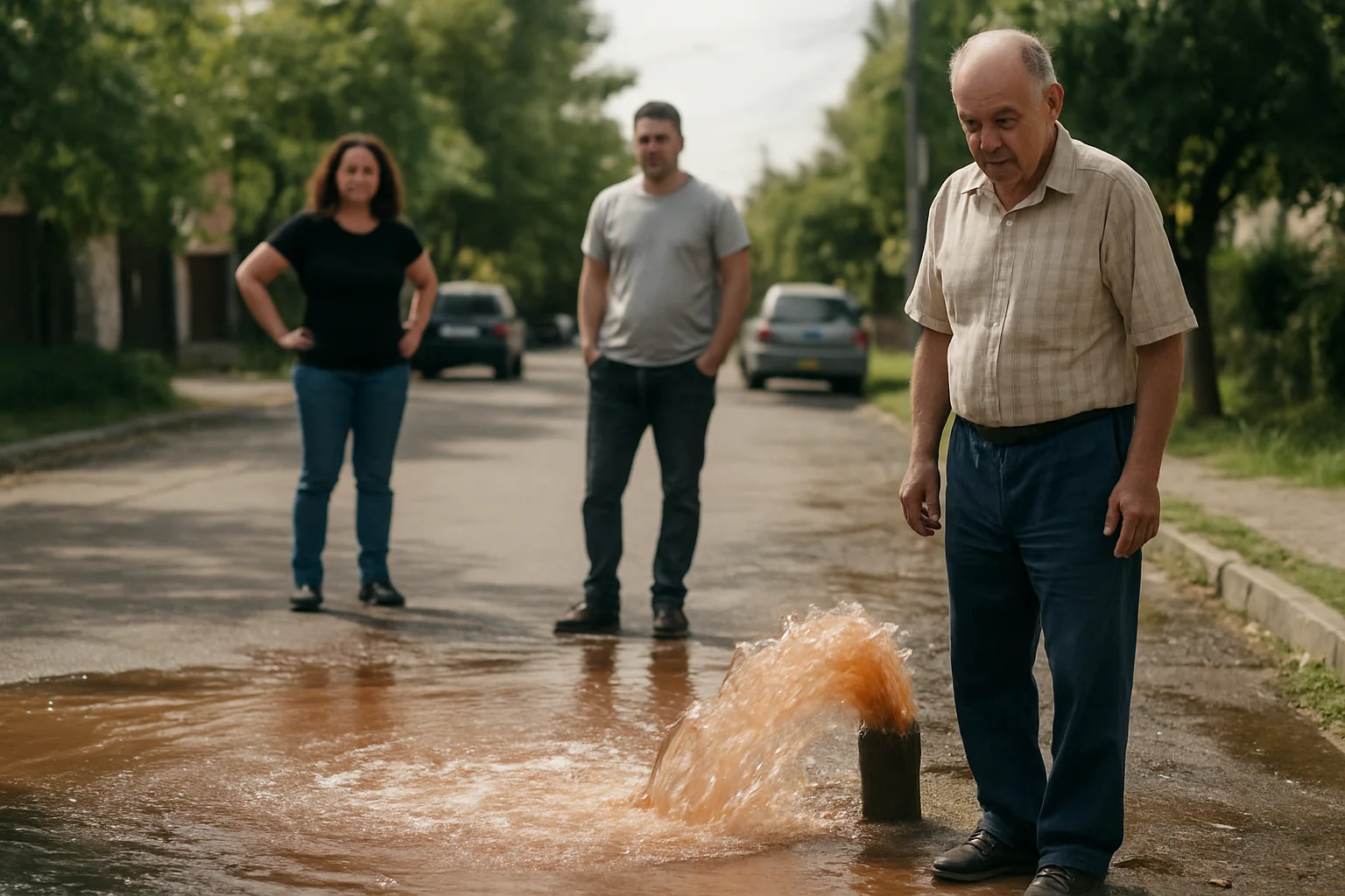Dorel a spart țevi și a lăsat cartierul fără apă caldă