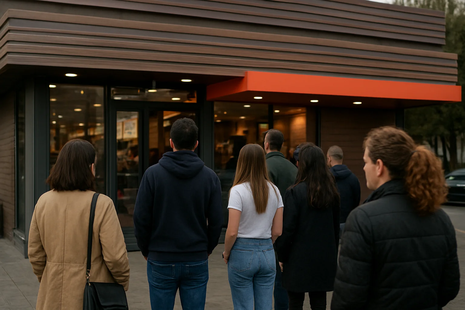 FOTO 🍔 Burger King și Popeyes au deschis un restaurant comun în București. Burgerii celor două fast-food-uri pot fi serviți în noul spațiu comun de la Răzoare
