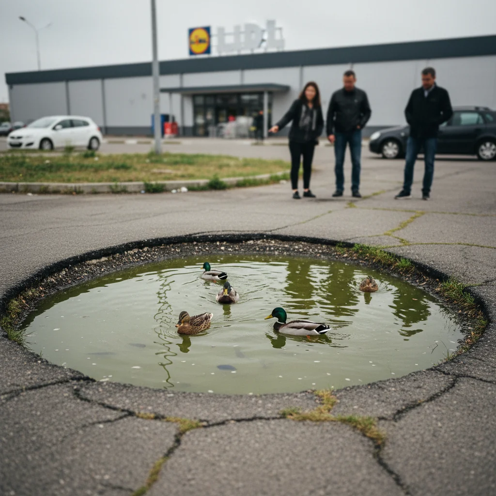 Heleșteul de la Lidl, locul ideal pentru rațe și pești