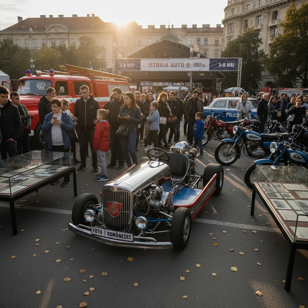 Kart românesc funcțional expus în Piața Amzei între 3-9 mai