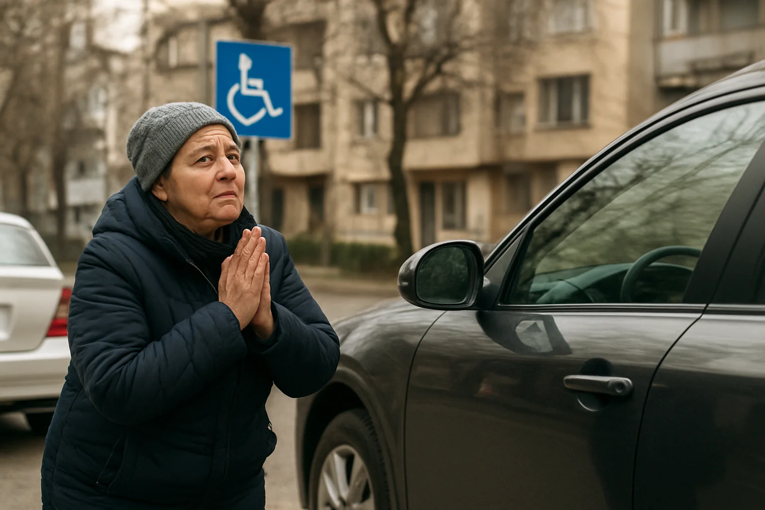 Loc de parcare pentru persoane cu dizabilități, ocupat în Sectorul 5