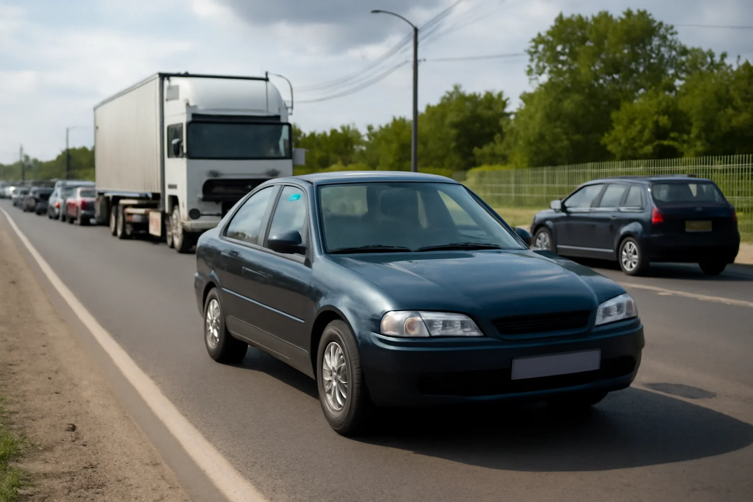 Mașină imobilizată la Medgidia cauzează perturbări în trafic