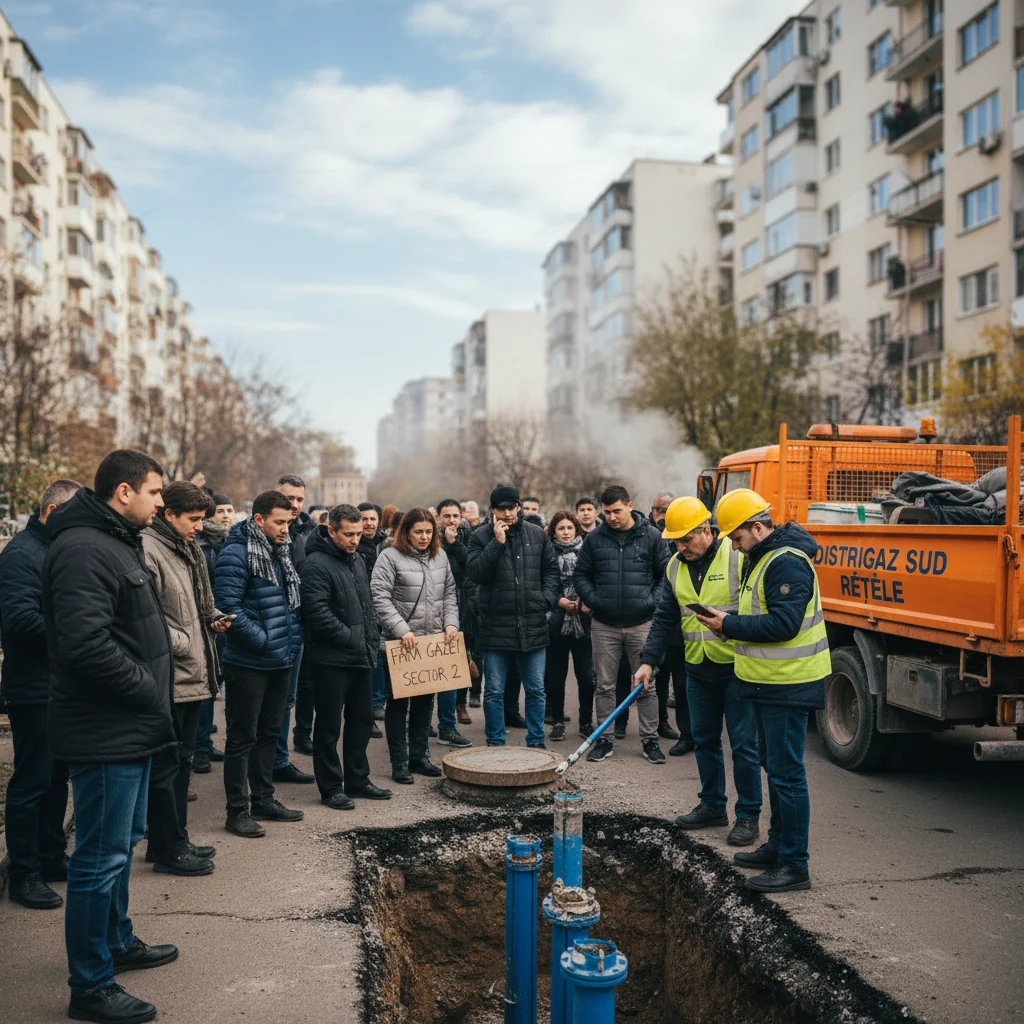 Mii de locuitori din Sectorul 2 au rămas fără gaze din cauza unei avarii. Termenul anunțat de Distrigaz pentru reluarea alimentării