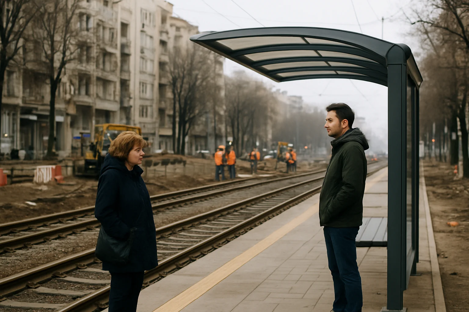 Noi stații de tramvai pe Bulevardul Expoziției: Finisaje instalate