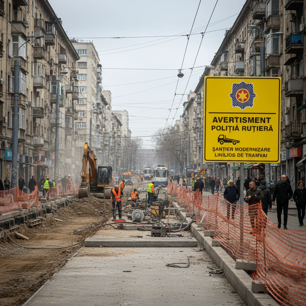 Parcările dispar pe Bulevardul Ion Mihalache din cauza șantierului