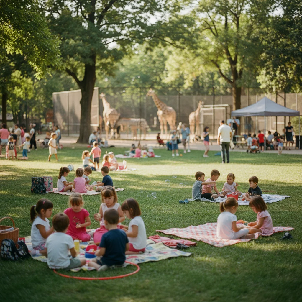 Picnic la Zoo a atras sute de copii pentru o zi de distracție