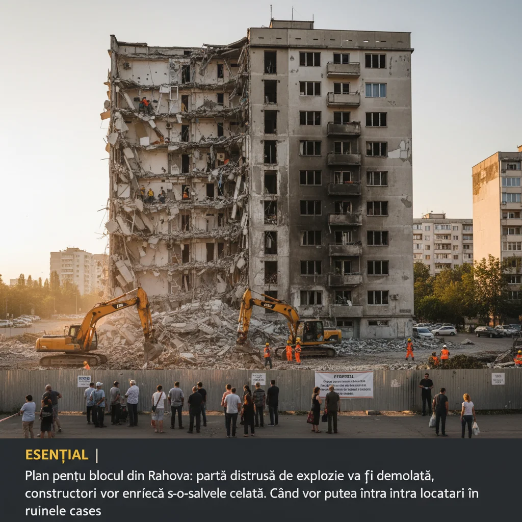 Plan de demolare pentru blocul din Rahova după explozie