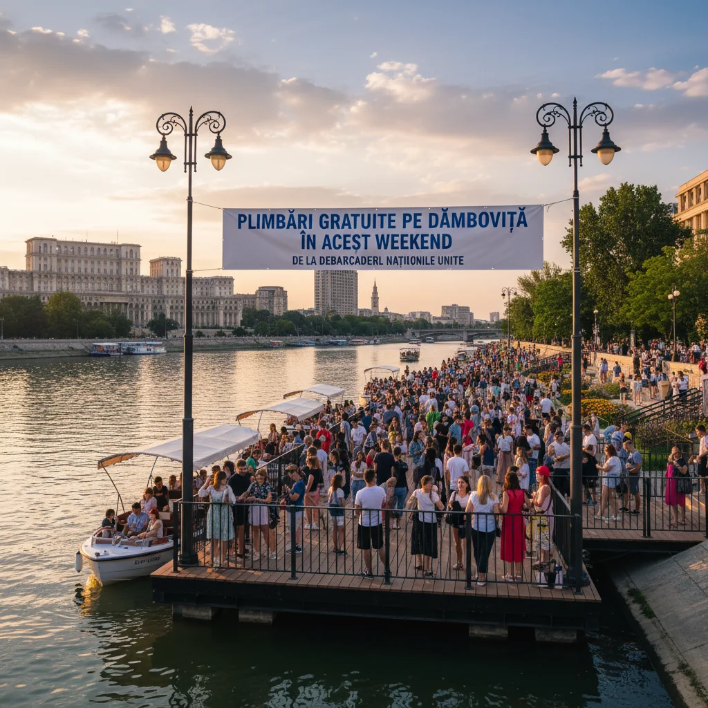 Plimbări gratuite pe Dâmbovița în weekend de la Debarcader