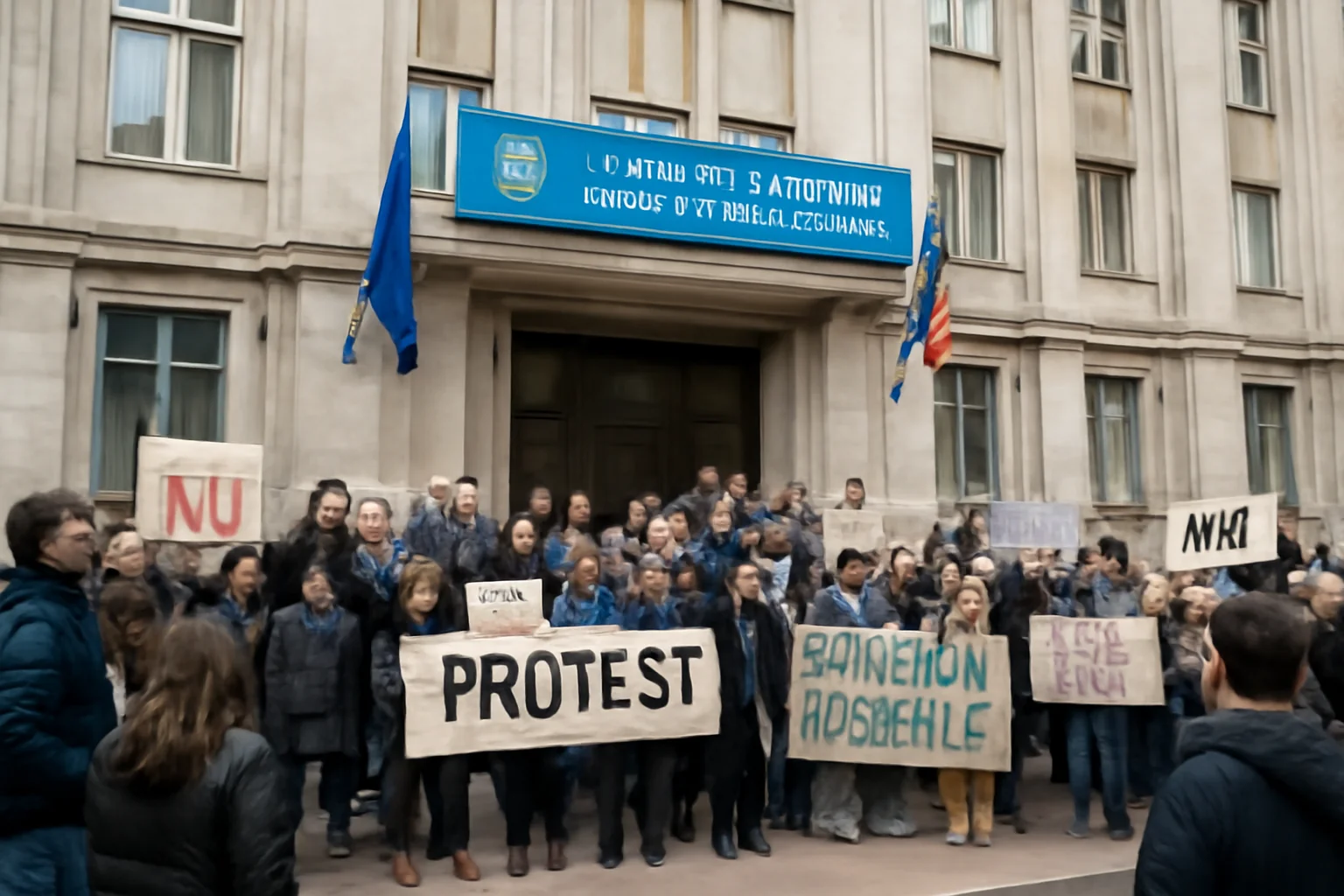 Protest de două ore în faţa Ministerului Mediului, Apelor şi Pădurilor!
