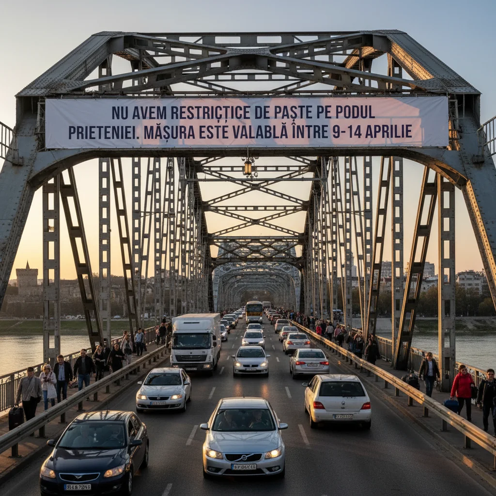 Restricții de Paște inexistente pe Podul Prieteniei între 9-14 aprilie