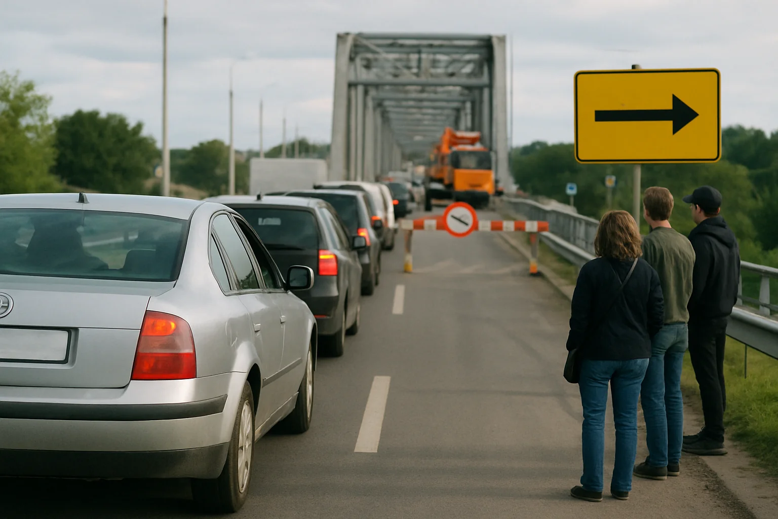 Restricții pe Podul Giurgiu-Ruse pentru lucrări: rute alternative