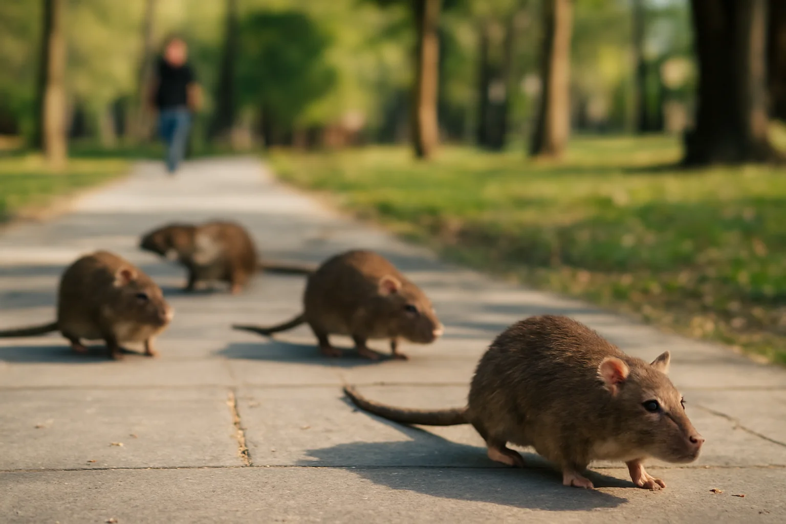 Șobolanii din București ies la soare, mutație terifiantă în parc