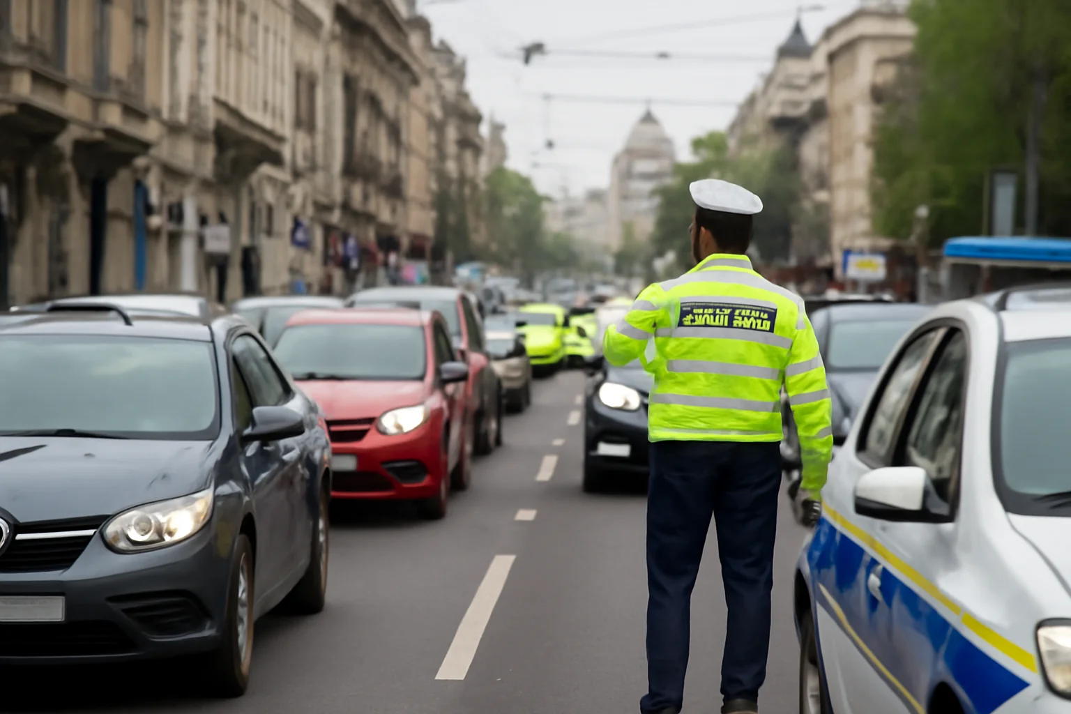 Trafic perturbat sub supravegherea poliției în centrul Capitalei