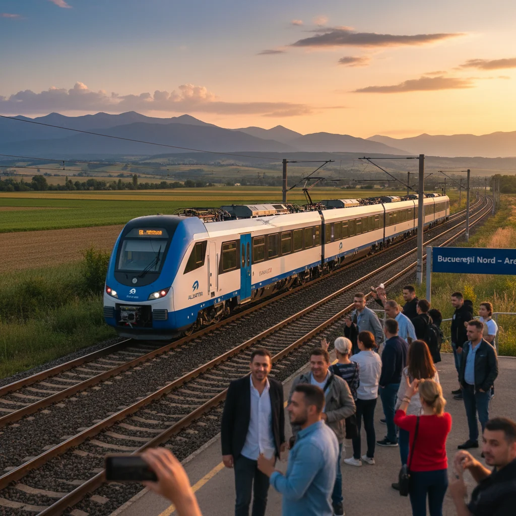 Tren electric Alstom Coradia Stream lansat pe ruta București Nord – Arad